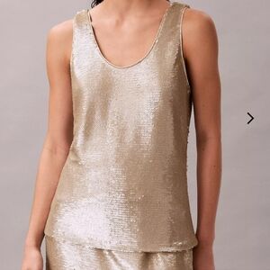 CALVIN KLEIN Sequined Tank Top